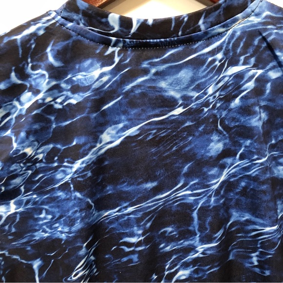 Mossy Oak Fishing Short Sleeve Rash Guard Blues Youth 10-12 New - Picture 14 of 16